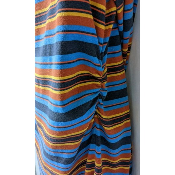 Patagonia Kamala Cowl Neck Dress Women Size XL Striped Knit 3/4 Sleeve - Picture 3 of 6